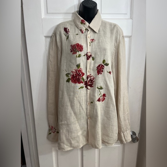 Victor Victoria women’s button down linen shirt Made in Italy - Picture 2 of 11